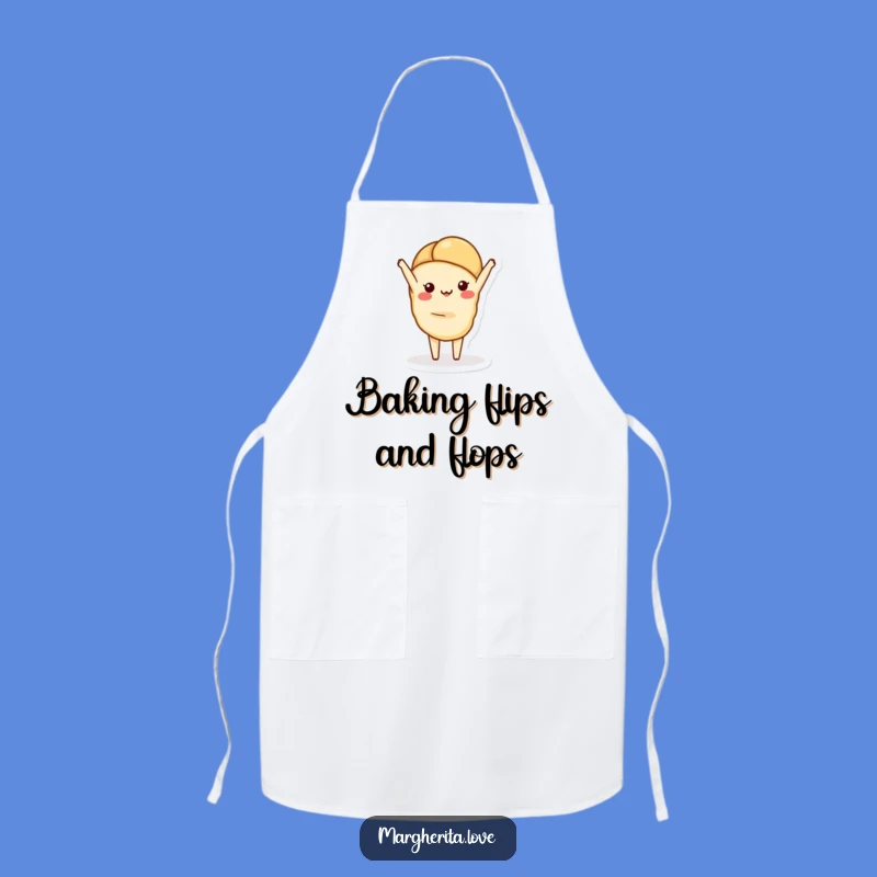 Funny Croissant Handstand Apron: Bake with Playful Panache