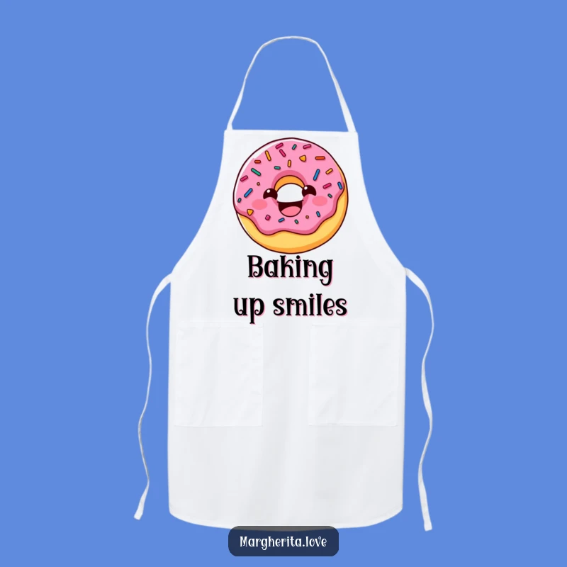 Funny Donut Apron: Chef's Sprinkled Character, Hilarious Kitchen Accessory