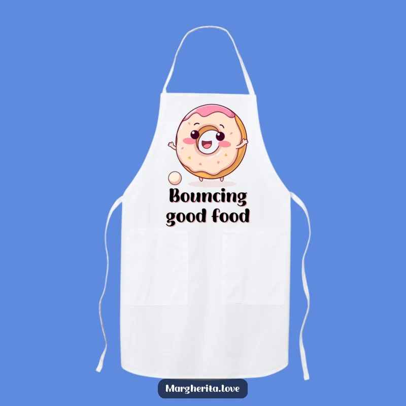Funny Donut Apron: Delightful Character Bouncing Ball Kitchen Fun