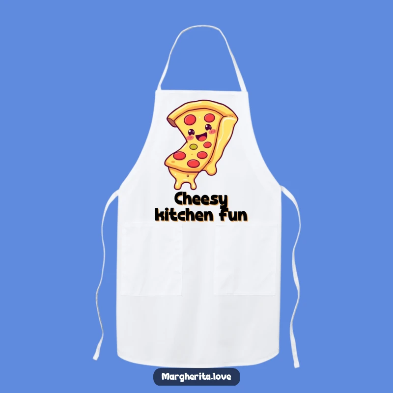Funny Pizza Slice Cheese Slide Apron - Chef's Deliciously Fun Gift