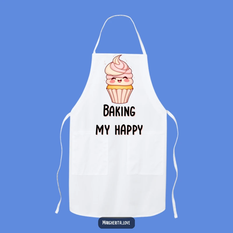 Funny Cupcake Spin Apron - Playful Frosting Hair Baking Accessory