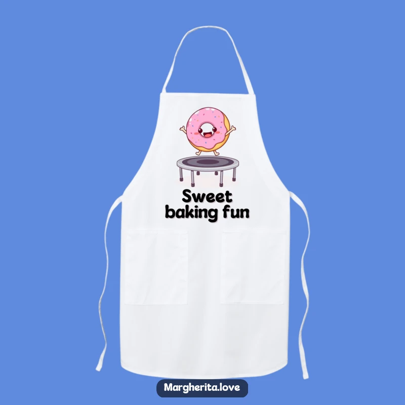 Funny Donut Trampoline Apron - Playful Kitchen Wear Gift