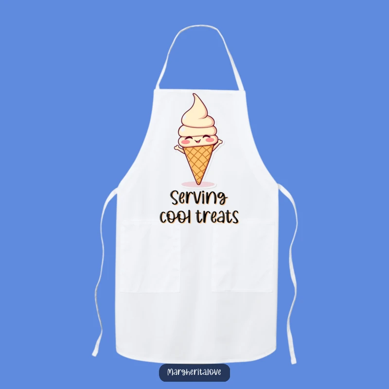 Funny Ice Cream Headstand Apron: Serve Up Smiles in the Kitchen