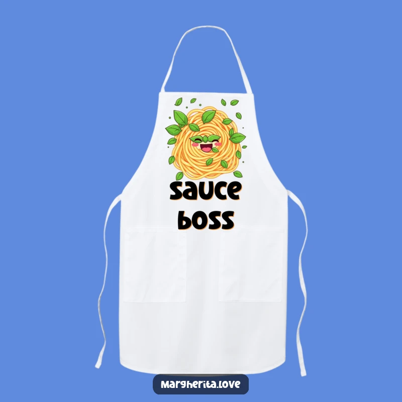 Funny Pasta Swirl Juggling Basil Apron - Kitchen Humor Gift for Cooks