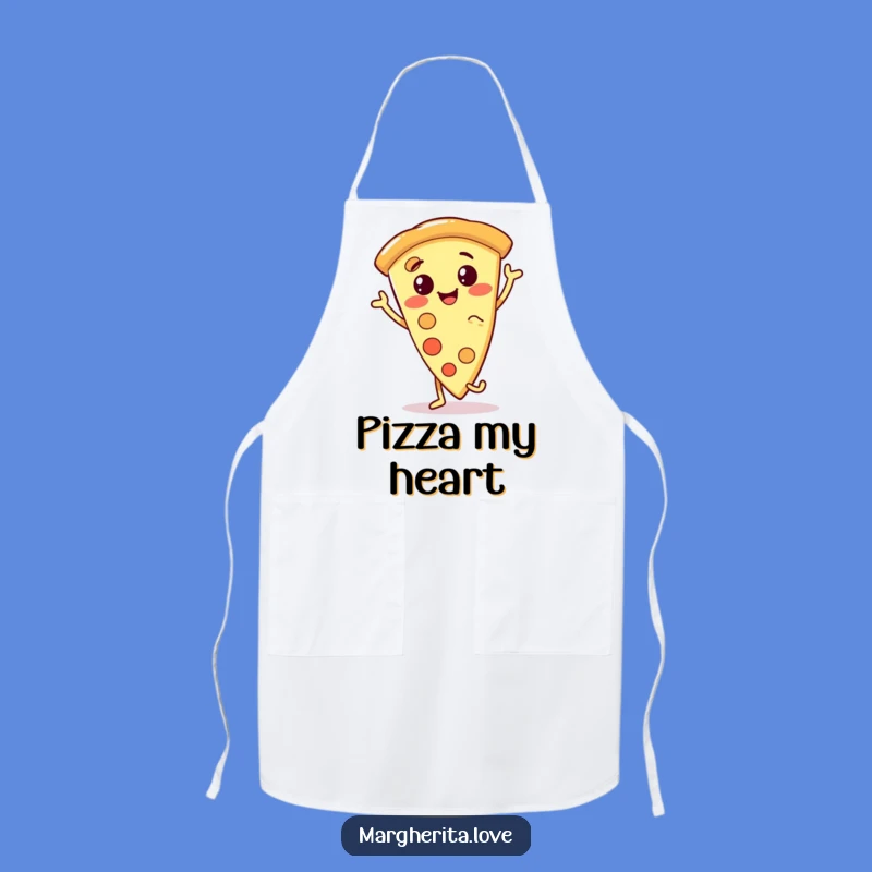 Funny Pizza Slice Dance Apron: Cook Up Some Laughs in the Kitchen!