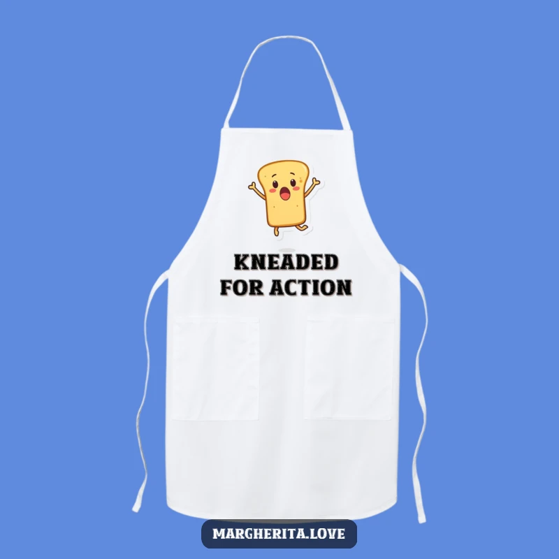 Funny Surprised Breadstick Leaping Apron - Chef's Comedic Bakery Wear Gift