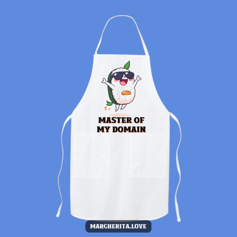 Funny Sushi Backflip Apron - Hilarious Sunglasses Cooking Accessory