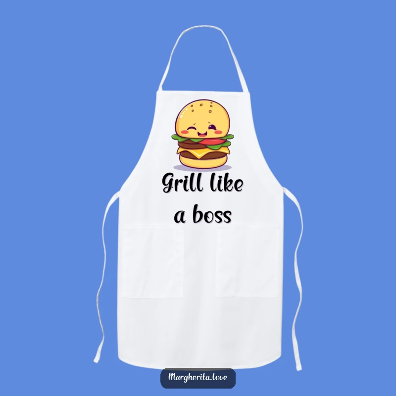 Funny Cheeseburger Wink Apron: Cook with Giggles and This Hilarious Foodie Essential!