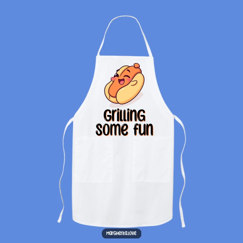 Funny Hot Dog Slide Apron: Cook with a Smile Thanks to this Winking Wiener