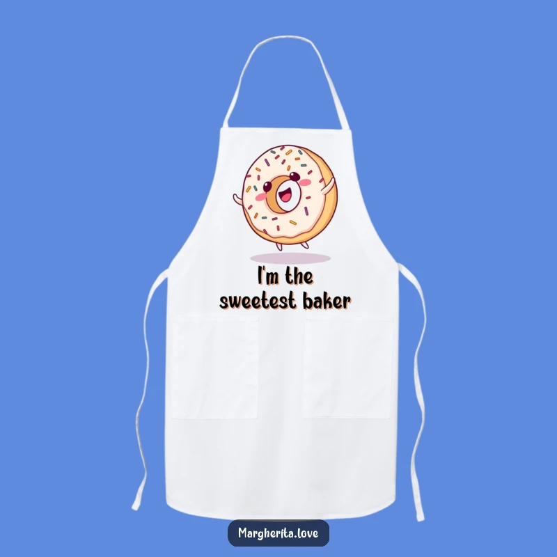 Funny Donut Cartwheel Apron - Giggling Sprinkles Baking Accessory