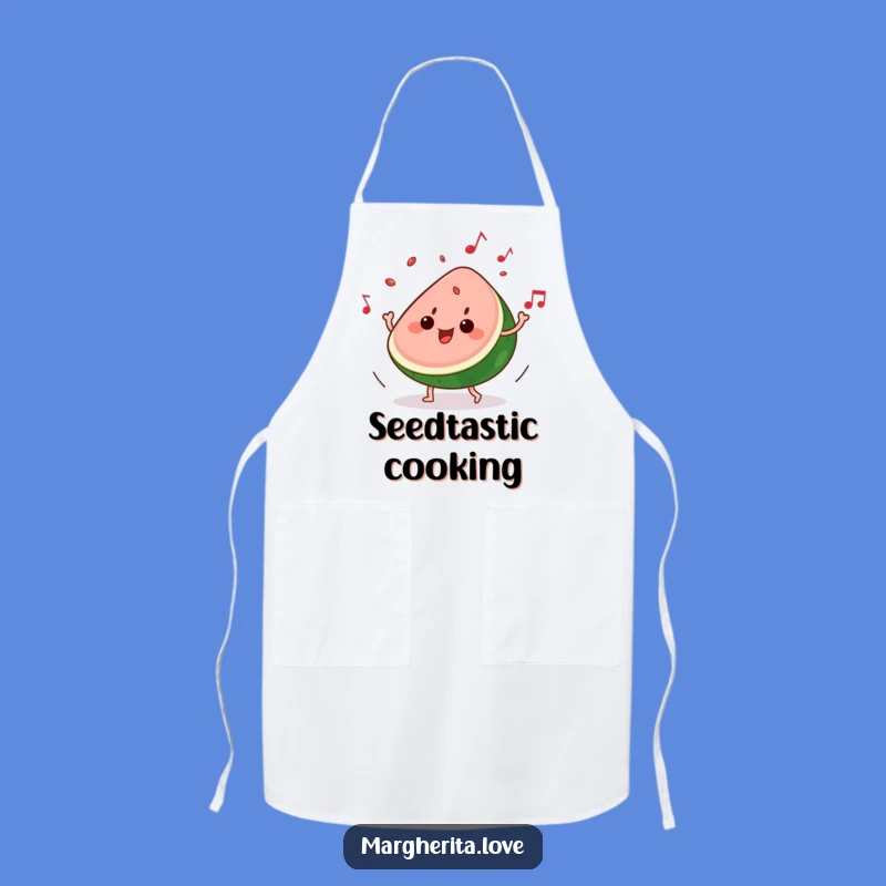 Funny Watermelon Music Apron: Cook to the Beat with this Groovy Fruit