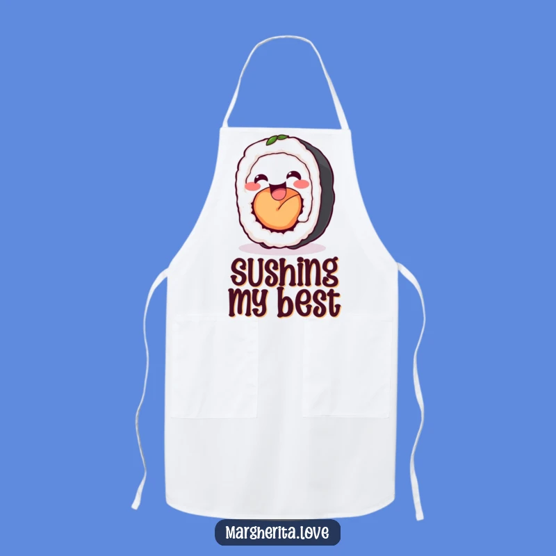 Funny Sushi Roll Wiggle Apron: Cook with Joy and This Hilarious Foodie Essential!