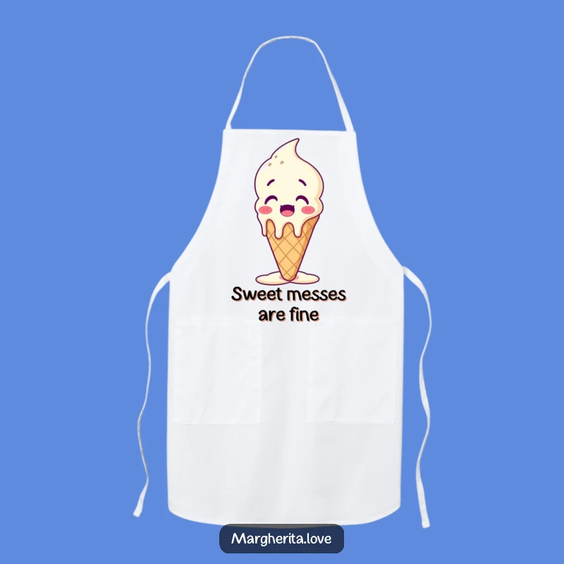Funny Melting Ice Cream Cone Apron: Cook Up Sweet Smiles