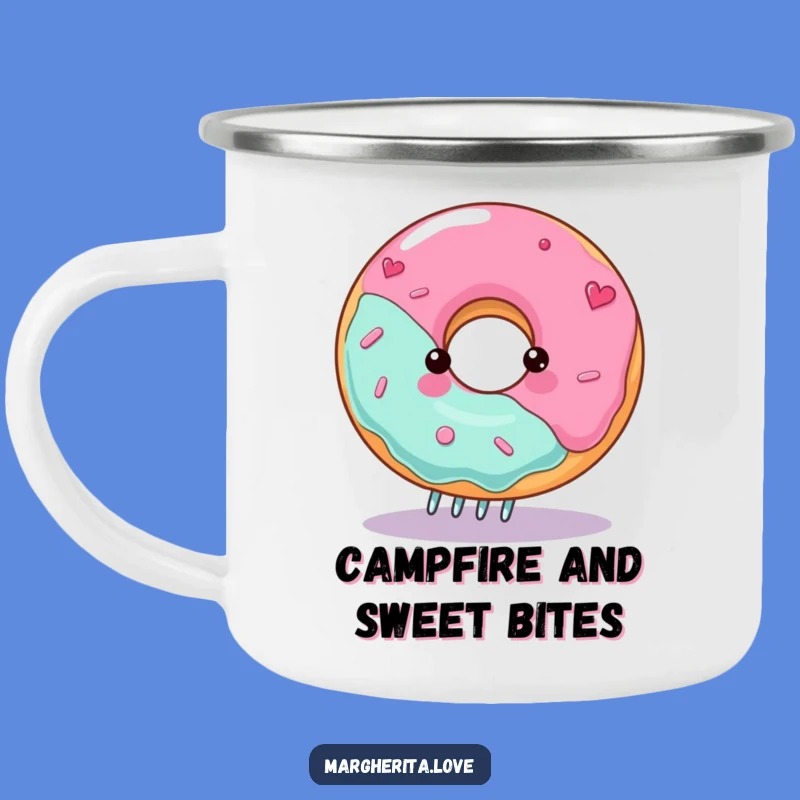 Funny Spinning Donut Camping Mug: Sweet Sips for Outdoor Adventures
