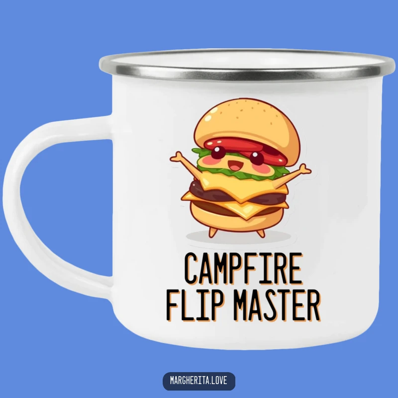 Funny Burger Flipping Camping Mug: Your Go-To for Outdoor Feasts