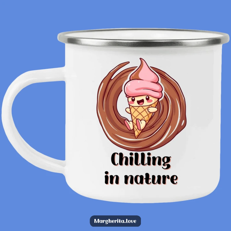 Funny Ice Cream Camping Mug: Sliding Cone, Cool Outdoor Drinkware