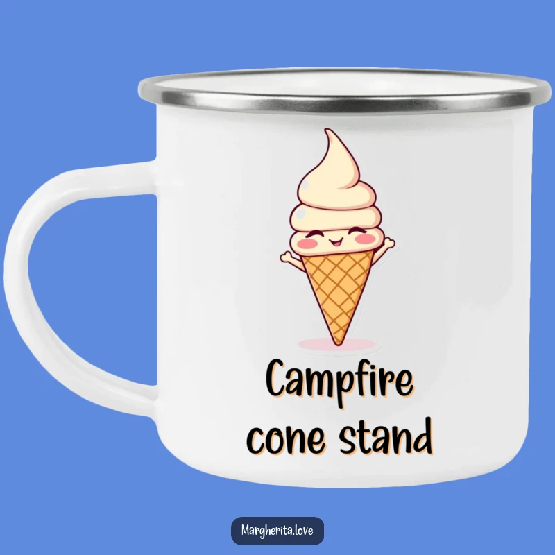 Funny Ice Cream Headstand Camping Mug: Adventure Fuel for Sweet Escapes