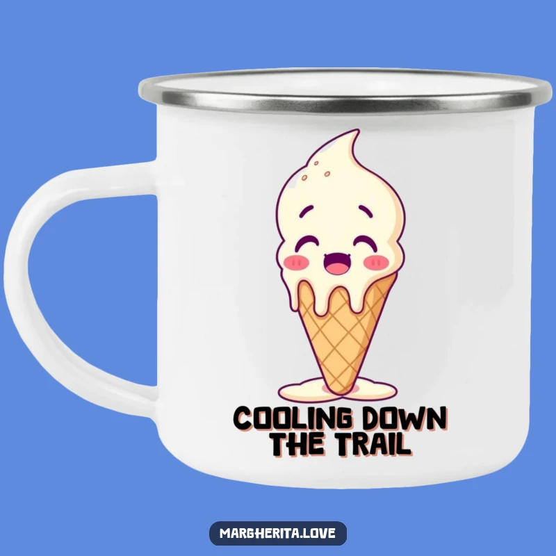 Funny Melting Ice Cream Cone Camping Mug: Cool Sips for Warm Days