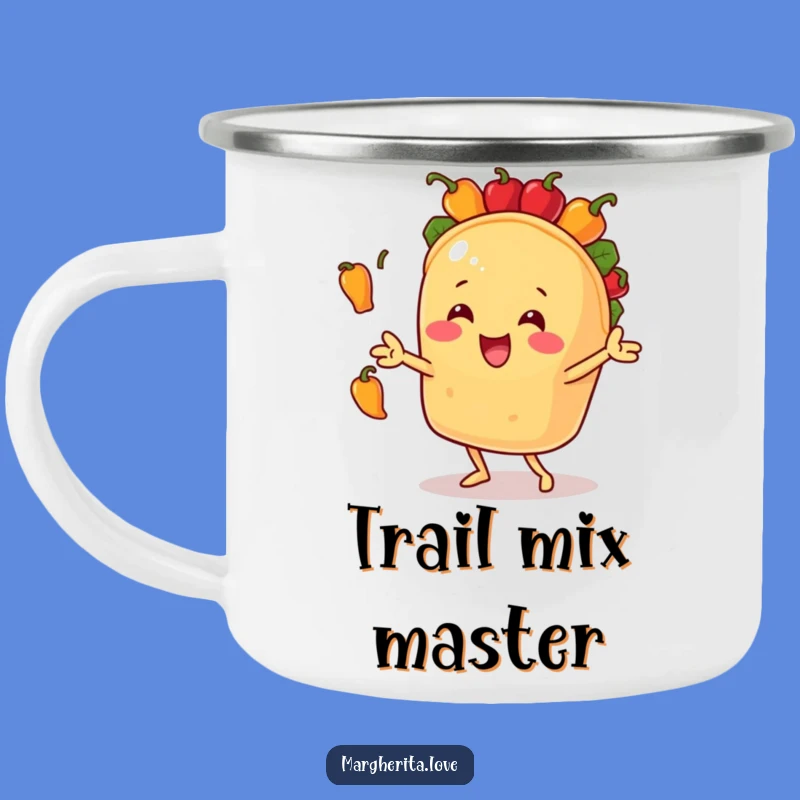 Funny Taco Juggling Peppers Camping Mug: Outdoor Adventures and Laughs