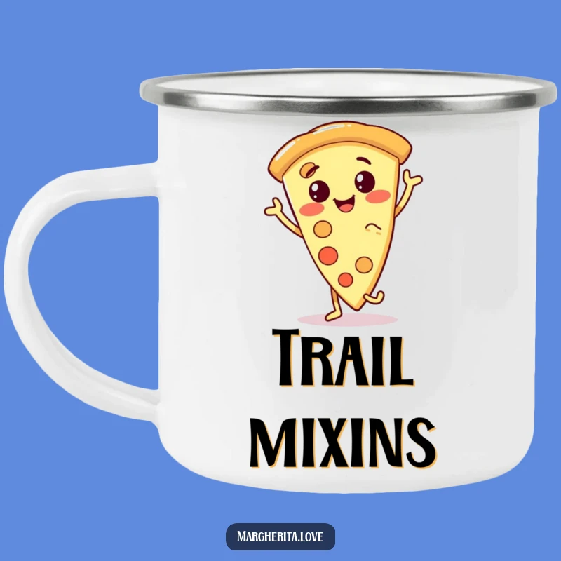 Funny Pizza Slice Dance Camping Mug: Enjoy Your Adventure with This Hilarious Outdoor Companion!