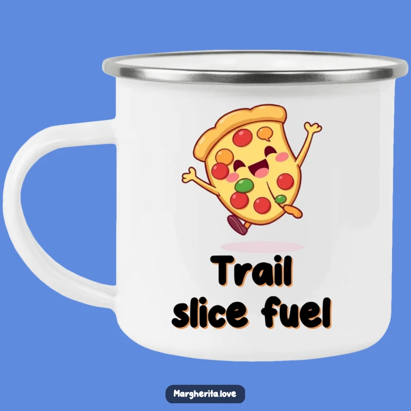 Funny Pizza Cartwheel Camping Mug: Adventure Fuel with a Smile