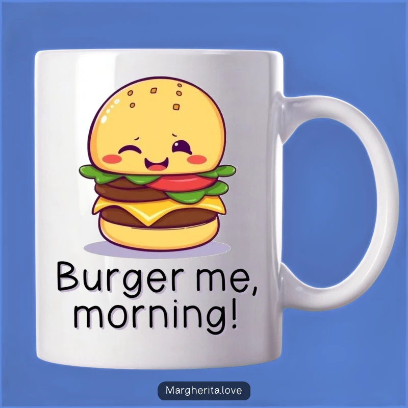 Funny Cheeseburger Wink Mug: A Hilarious Gift for Burger Lovers and Jokers!