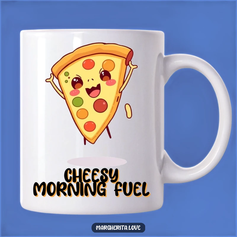Funny Pizza Slice Cartwheel Mug - A Slice of Humor for Pizza Lovers!