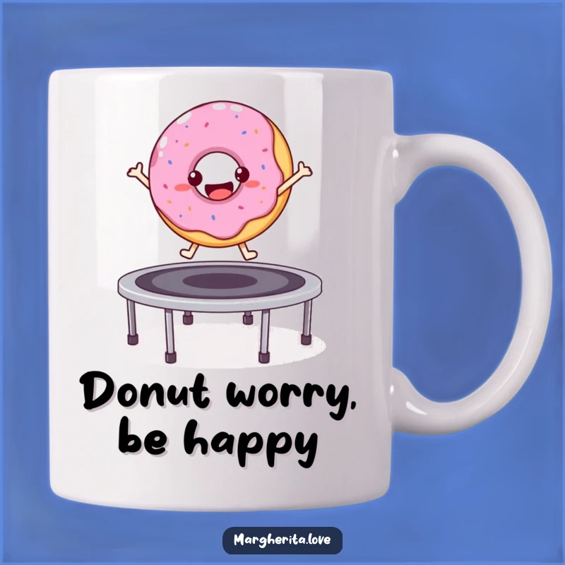 Funny Bouncy Donut Mug - Joyful Treat Character Gift