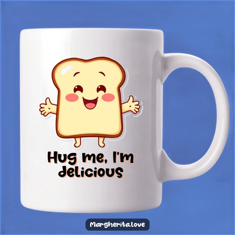 Funny Hugging Toast Mug: A Cheerful Cartoon Breakfast Gift for Morning Smiles