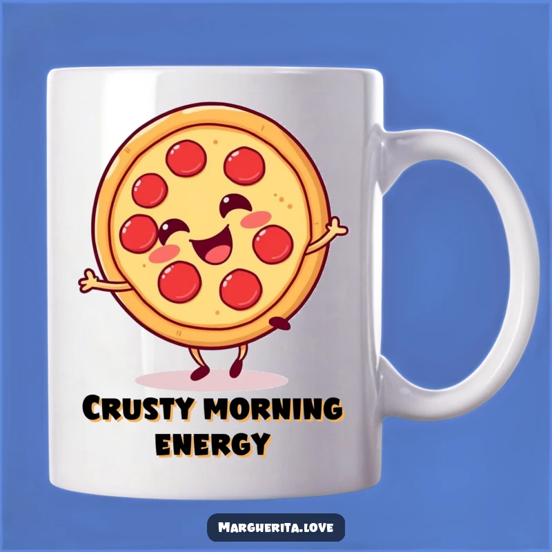 Funny Pizza Slice Cartwheel Mug: A Slice of Joy for Your Morning!