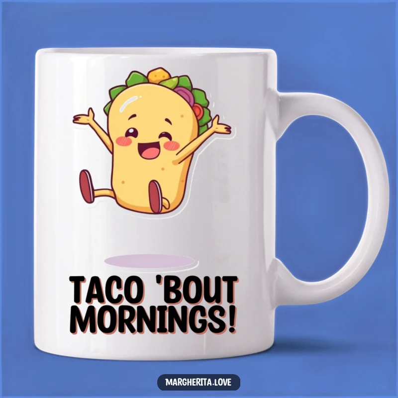 Funny Taco Mug: Exciting Cartwheel Fiesta - Perfect Party Gift