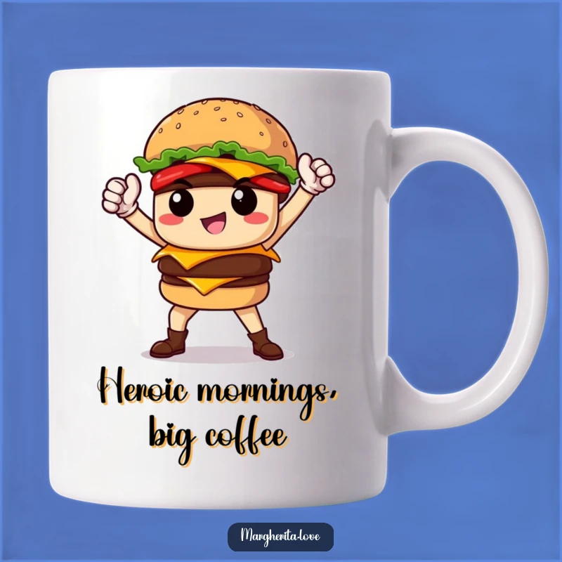 Funny Burger Hero Mug: Unleash Your Inner Champion