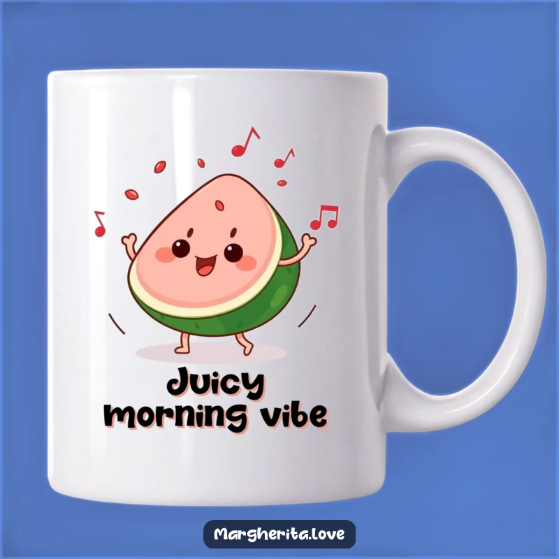 Funny Watermelon Music Mug: Groovy Fruit's Funky Beat Makes a Hilarious Gift