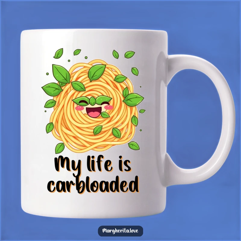 Funny Pasta Swirl Juggling Basil Mug - A Hilarious Gift for Food Lovers