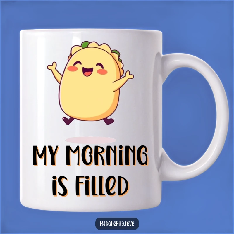 Funny Happy Taco Jump Mug: Start Your Day with Fiesta Flavor!