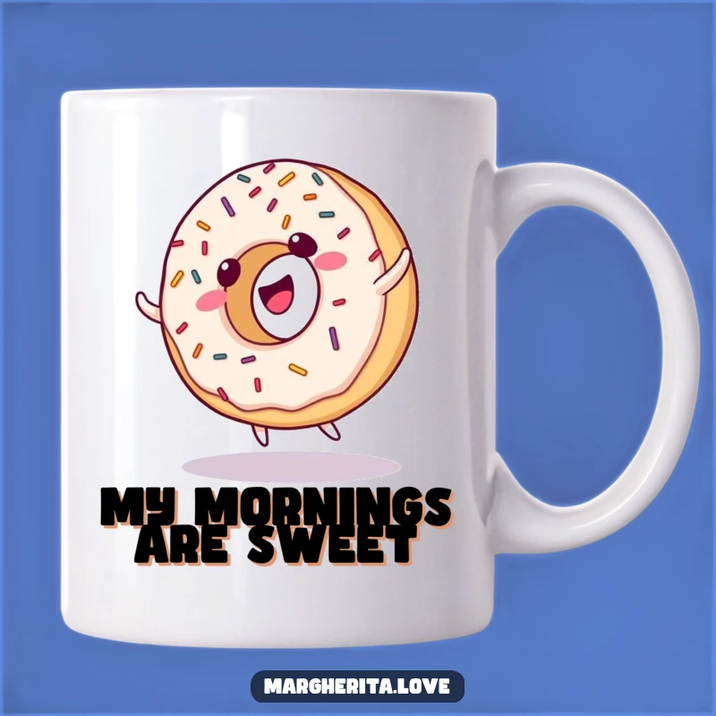 Funny Donut Cartwheel Mug - Giggling Sprinkles Gift for Sweet Fun