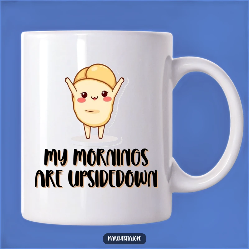 Funny Croissant Handstand Mug: A Whimsical Treat for Your Morning Brew