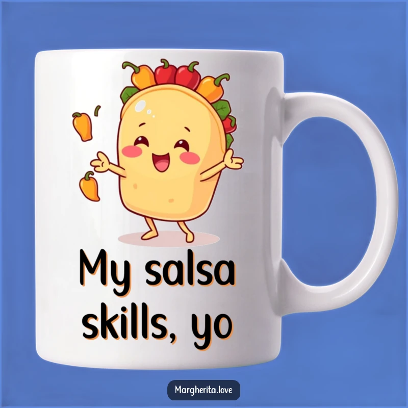 Funny Taco Juggling Peppers Mug: A Hilarious Gift for Food Lovers