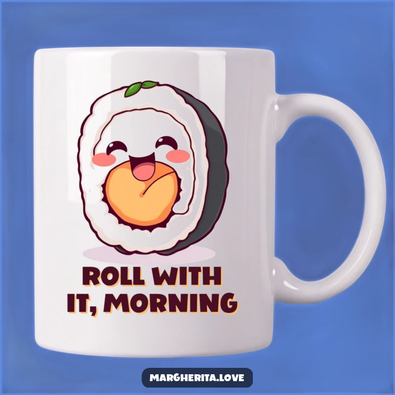 Funny Sushi Roll Wiggle Mug: A Delightful Gift for Sushi Lovers and Happy People!