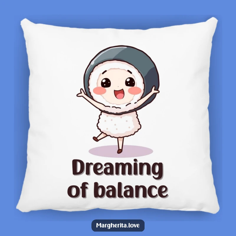 Cozy Funny Sushi Pirouette Pillow: Snuggle Up with Elegant Comfort