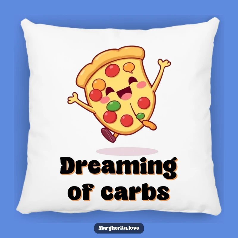 Cozy Funny Pizza Cartwheel Pillow: Snuggle Up with Foodie Fun