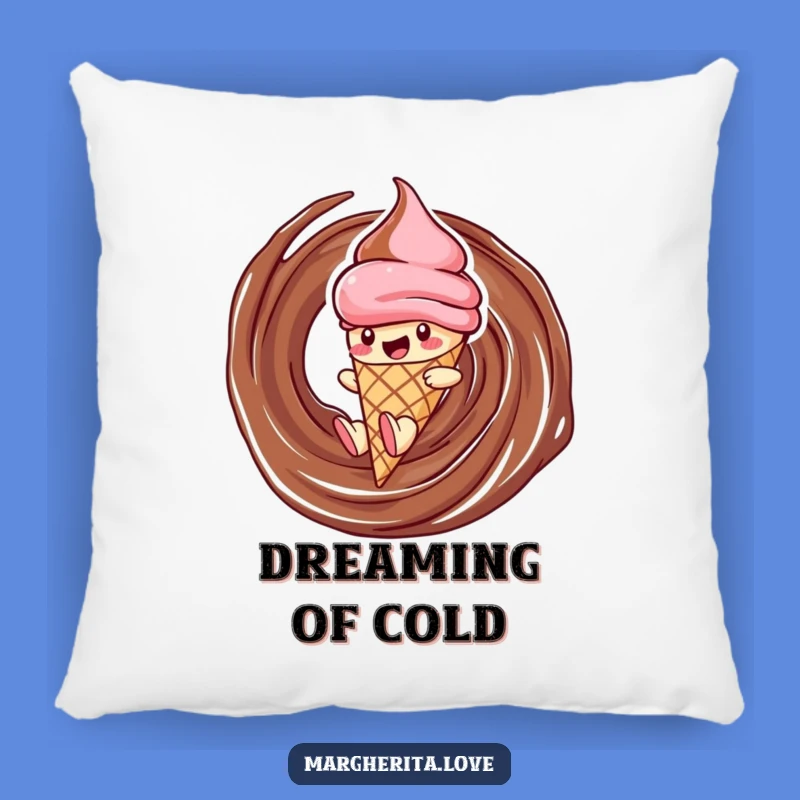 Funny Ice Cream Pillow: Sliding Cone Accent, Cozy and Hilarious Comfort
