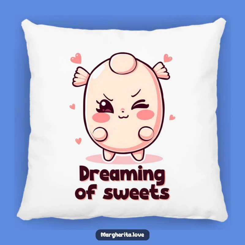 Funny Candy Pillow: Cuddle up with a mischievous winking candy!