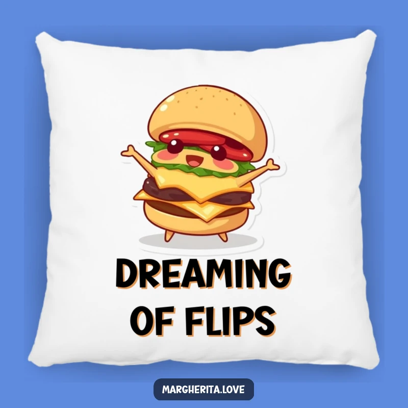 Funny Burger Flipping Pillow: The Ultimate Comfy Companion