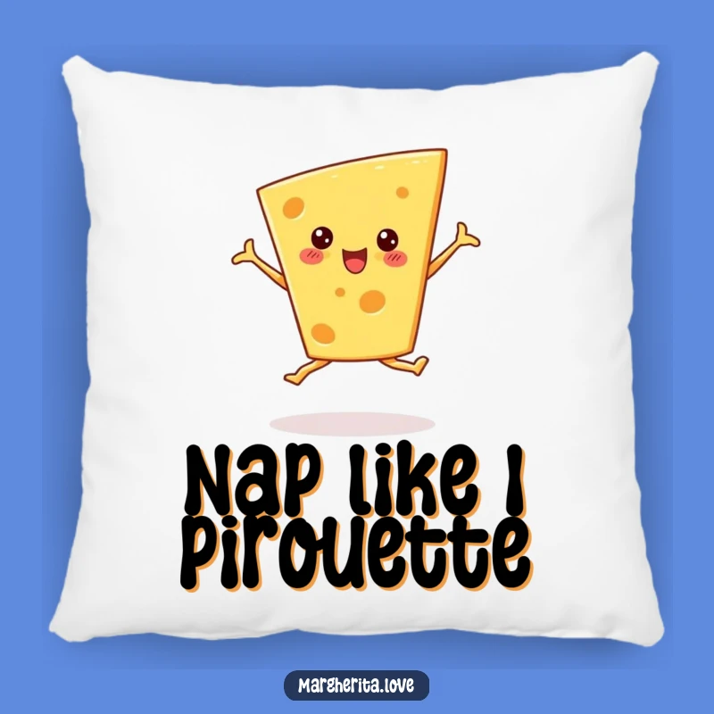 Funny Cheese Ballet Pillow: Cuddle Up with Cheesy Dance Fun