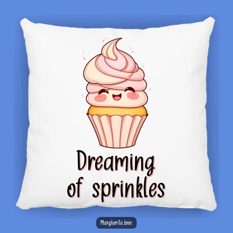 Funny Cupcake Spin Pillow - Playful Frosting Hair Throw Pillow