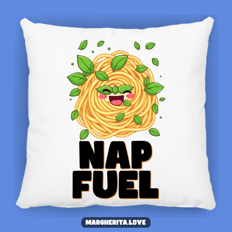 Funny Pasta Swirl Juggling Basil Pillow - Comfy & Hilarious Decor Gift