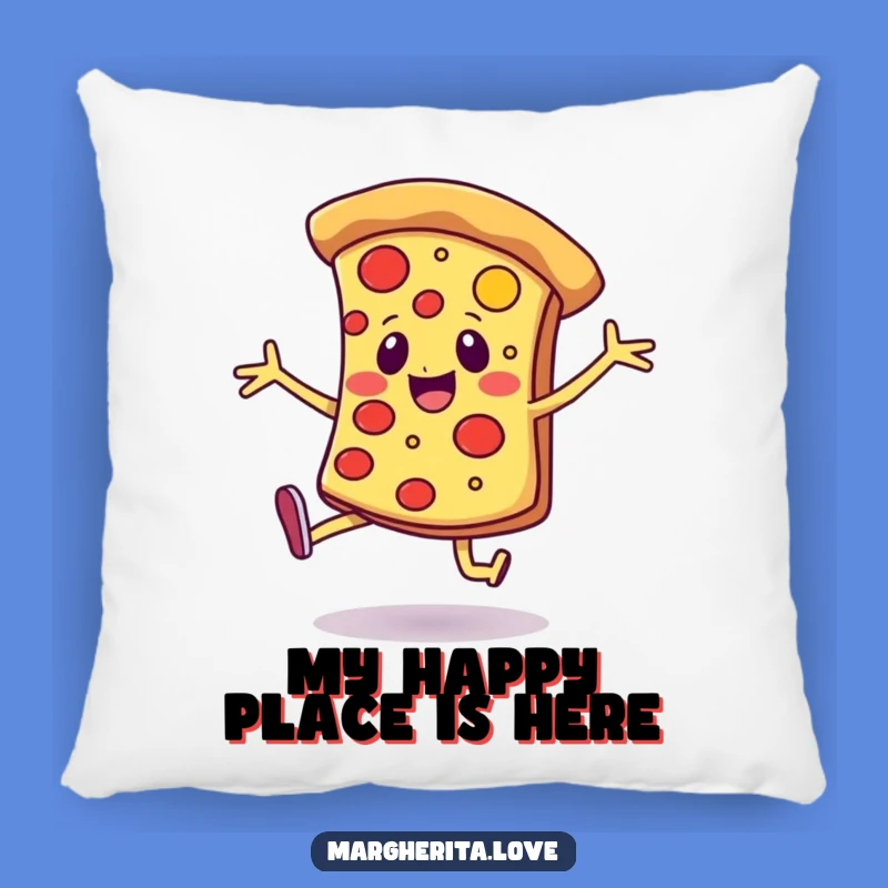 Funny Pizza Dance Pillow - Joyful Slice Throw Pillow for Comfort