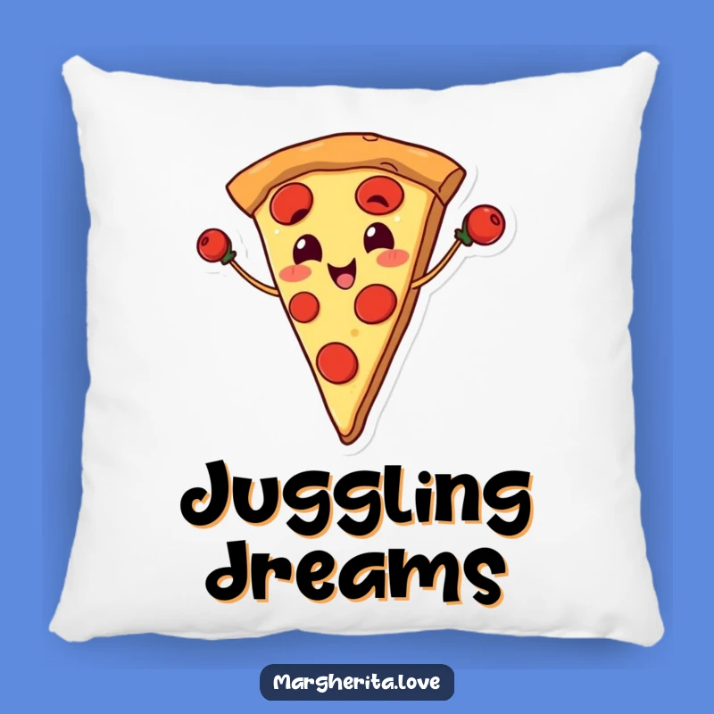 Funny Pizza Juggling Pepperoni Pillow - Cozy & Delicious Comfort!