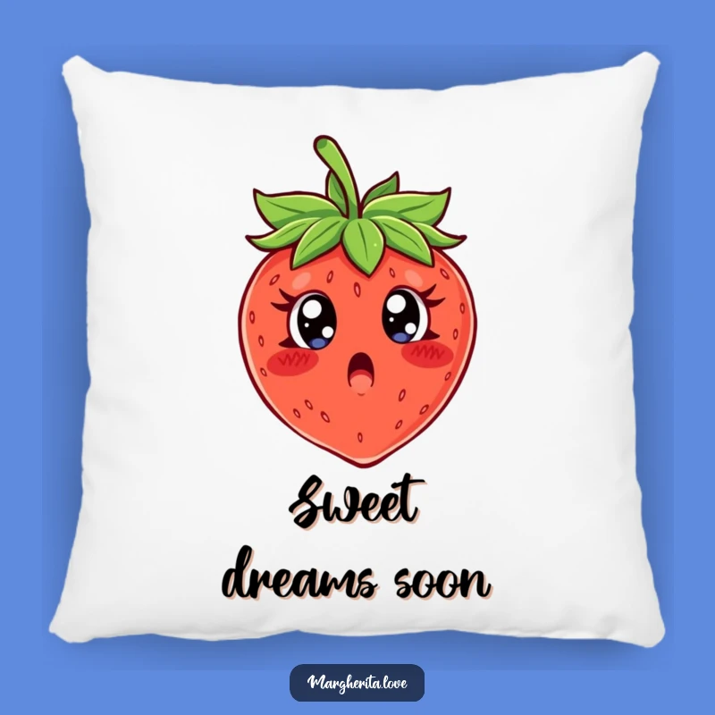 Funny Surprised Strawberry Pillow, Comfy and Hilarious Cushion for Your Couch